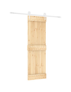 Porta scorrevole Naturale e Bianco 70 x 210 cm 2