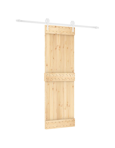 Porta scorrevole Naturale e Bianco 70 x 210 cm