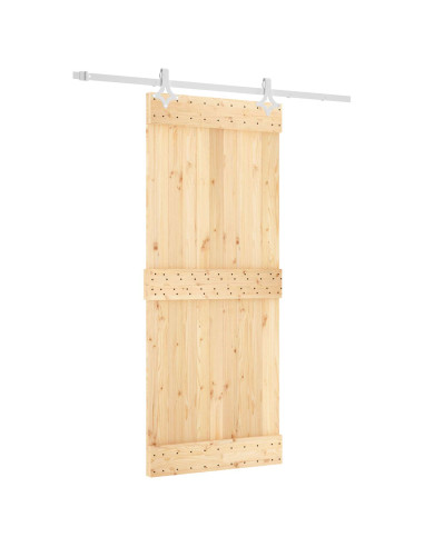 Porta scorrevole Naturale e Bianco 85 x 210 cm