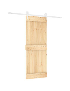 Porta scorrevole Naturale e Bianco 80 x 210 cm 2