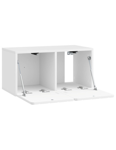 Mobile Porta TV da Muro Bianco Lucido 59,5 x 31 x 30 cm