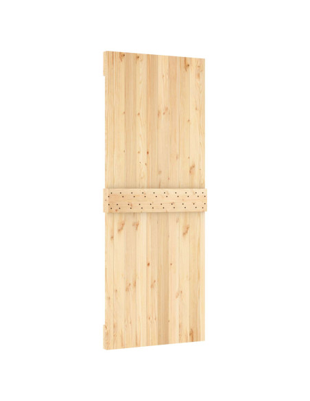 Porta scorrevole Naturale e Bianco 80 x 210 cm