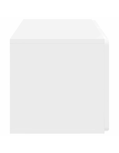 Mobile Porta TV da Muro Bianco Lucido 59,5 x 31 x 30 cm