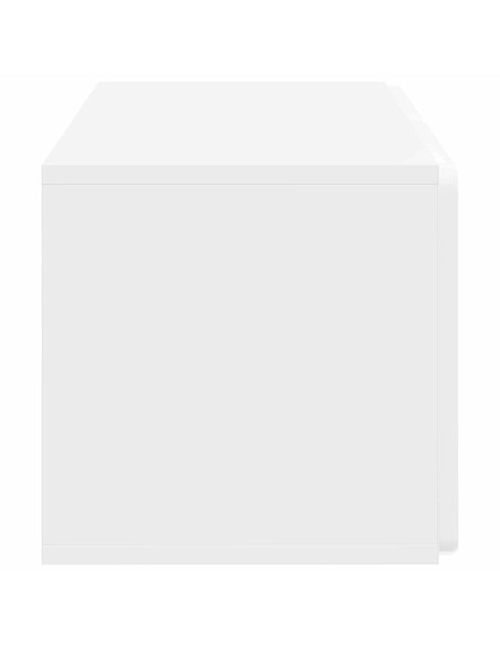 Mobile Porta TV da Muro Bianco Lucido 59,5 x 31 x 30 cm