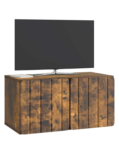 Mobile Porta TV da Muro Rovere Fumo 59,5 x 31 x 30 cm