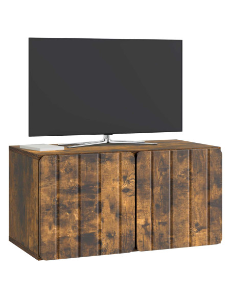 Mobile Porta TV da Muro Rovere Fumo 59,5 x 31 x 30 cm
