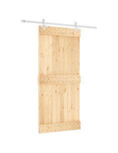 Porta scorrevole Naturale e Bianco 95 x 210 cm 2