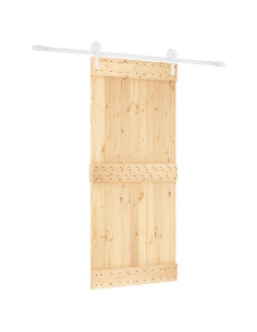 Porta scorrevole Naturale e Bianco 90 x 210 cm 2