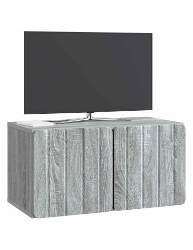 Mobile Porta TV da Muro Grigio Sonoma 59,5 x 31 x 30 cm