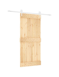 Porta scorrevole Naturale e Bianco 95 x 210 cm 2