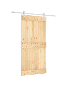 Porta scorrevole Naturale e Bianco 100 x 210 cm 2