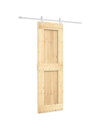 Porta scorrevole Naturale e Bianco 70 x 210 cm
