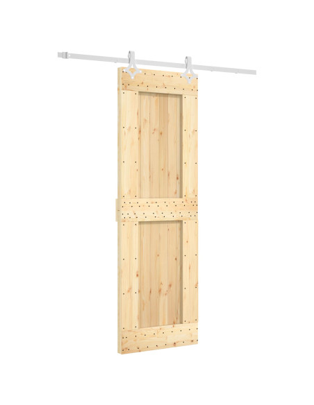 Porta scorrevole Naturale e Bianco 70 x 210 cm