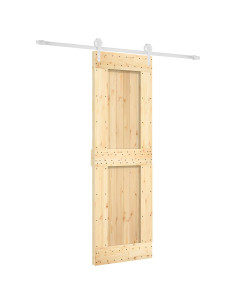 Porta scorrevole Naturale e Bianco 70 x 210 cm 2