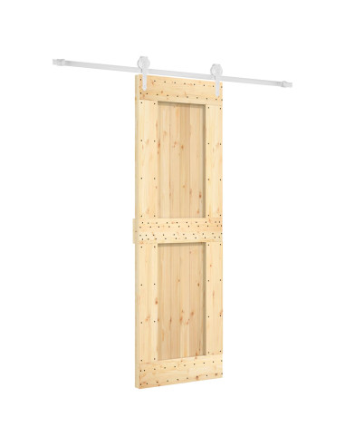Porta scorrevole Naturale e Bianco 70 x 210 cm
