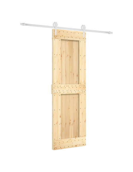 Porta scorrevole Naturale e Bianco 70 x 210 cm