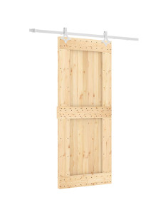 Porta scorrevole Naturale e Bianco 85 x 210 cm 2