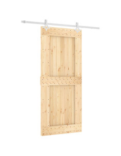 Porta scorrevole Naturale e Bianco 90 x 210 cm 2