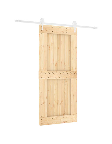 Porta scorrevole Naturale e Bianco 90 x 210 cm