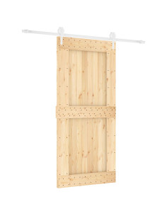 Porta scorrevole Naturale e Bianco 95 x 210 cm 2