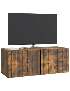 Mobile Porta TV da Muro Rovere Fumo 78,5 x 31 x 30 cm 2
