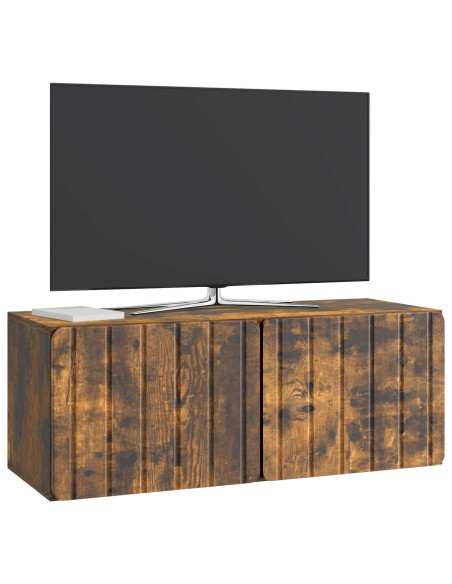 Mobile Porta TV da Muro Rovere Fumo 78,5 x 31 x 30 cm