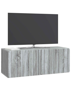 Mobile Porta TV da Muro Grigio Sonoma 78,5 x 31 x 30 cm 2