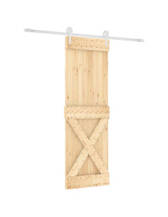 Porta scorrevole Naturale e Bianco 70 x 210 cm 2