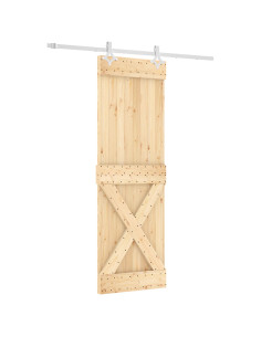 Porta scorrevole Naturale e Bianco 70 x 210 cm 2