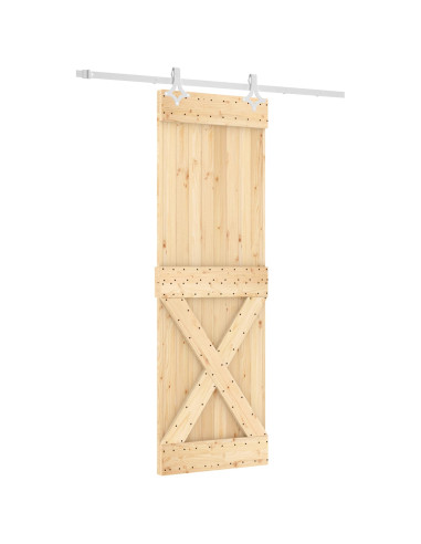 Porta scorrevole Naturale e Bianco 70 x 210 cm