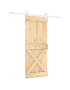 Porta scorrevole Naturale e Bianco 85 x 210 cm 2