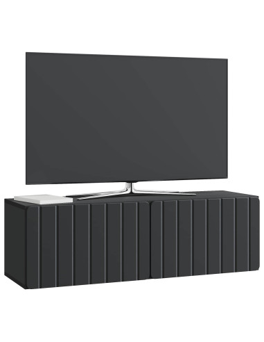 Mobile Porta TV da Muro Montaggio a parete Nero 98 x 31 x 30 cm