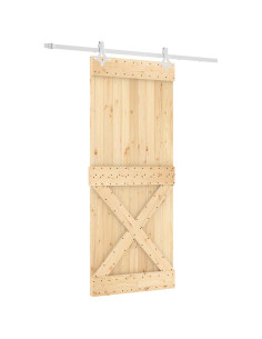 Porta scorrevole Naturale e Bianco 85 x 210 cm 2