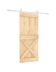 Porta scorrevole Naturale e Bianco 90 x 210 cm 2
