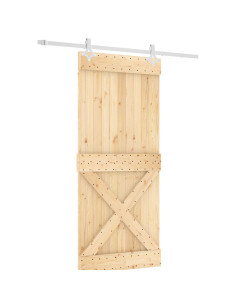 Porta scorrevole Naturale e Bianco 90 x 210 cm 2
