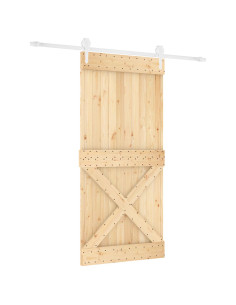 Porta scorrevole Naturale e Bianco 95 x 210 cm 2