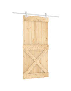 Porta scorrevole Naturale e Bianco 95 x 210 cm 2