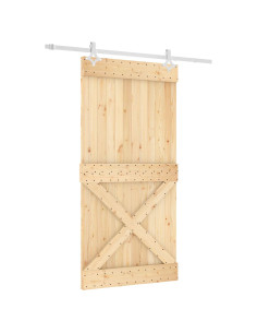 Porta scorrevole Naturale e Bianco 100 x 210 cm 2
