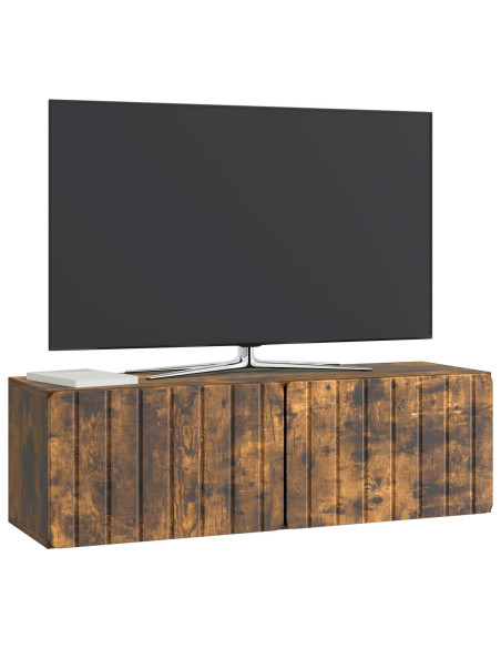 Mobile Porta TV da Muro Rovere Fumo 98 x 31 x 30 cm