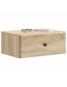 Mobiletto da notte a muro Rovere Sonoma 49 x 34,5 x 20 cm 2