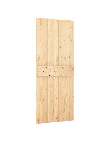 Porta scorrevole Naturale e Bianco 85 x 210 cm