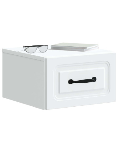 Mobiletto da notte a muro 2 pcs Bianco 34,5 x 33 x 20 cm