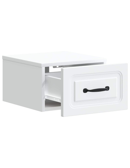 Mobiletto da notte a muro 2 pcs Bianco 34,5 x 33 x 20 cm