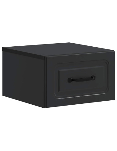 Mobiletto da notte a muro 2 pcs Nero 34,5 x 33 x 20 cm