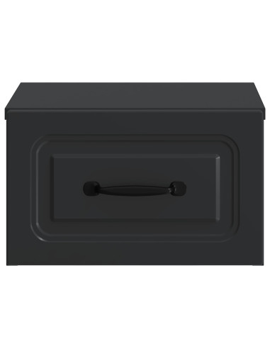 Mobiletto da notte a muro 2 pcs Nero 34,5 x 33 x 20 cm