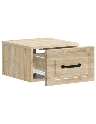Mobiletto da notte a muro Rovere Sonoma 34,5 x 33 x 20 cm