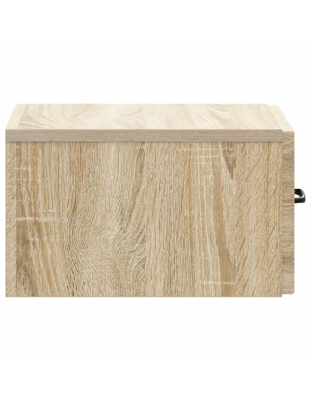 Mobiletto da notte a muro Rovere Sonoma 34,5 x 33 x 20 cm