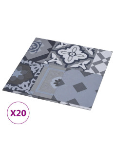 Plance per Pavimentazione Autoadesiva 30,5 x 30,5 cm 20 pcs PVC 2