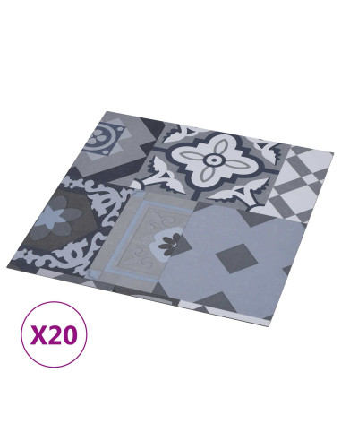 Plance per Pavimentazione Autoadesiva 30,5 x 30,5 cm 20 pcs PVC