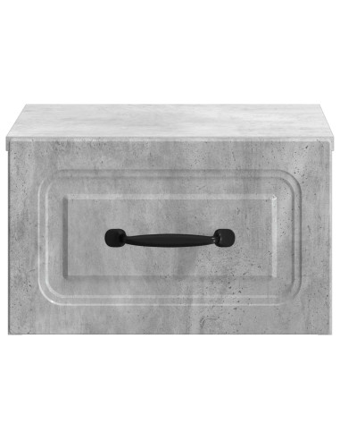 Mobiletto da notte a muro Grigio Cemento 34,5 x 33 x 20 cm
